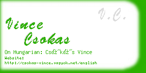 vince csokas business card